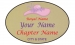 Gold Oval name Badge Artwork 121 Pink